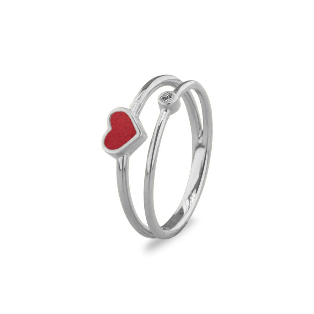 See You Dubbele hartring met as en geboortesteen in goud – RG058 – afbeelding 57