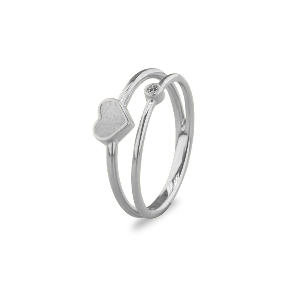 See You Dubbele hartring met as en geboortesteen in goud – RG058 – afbeelding 48
