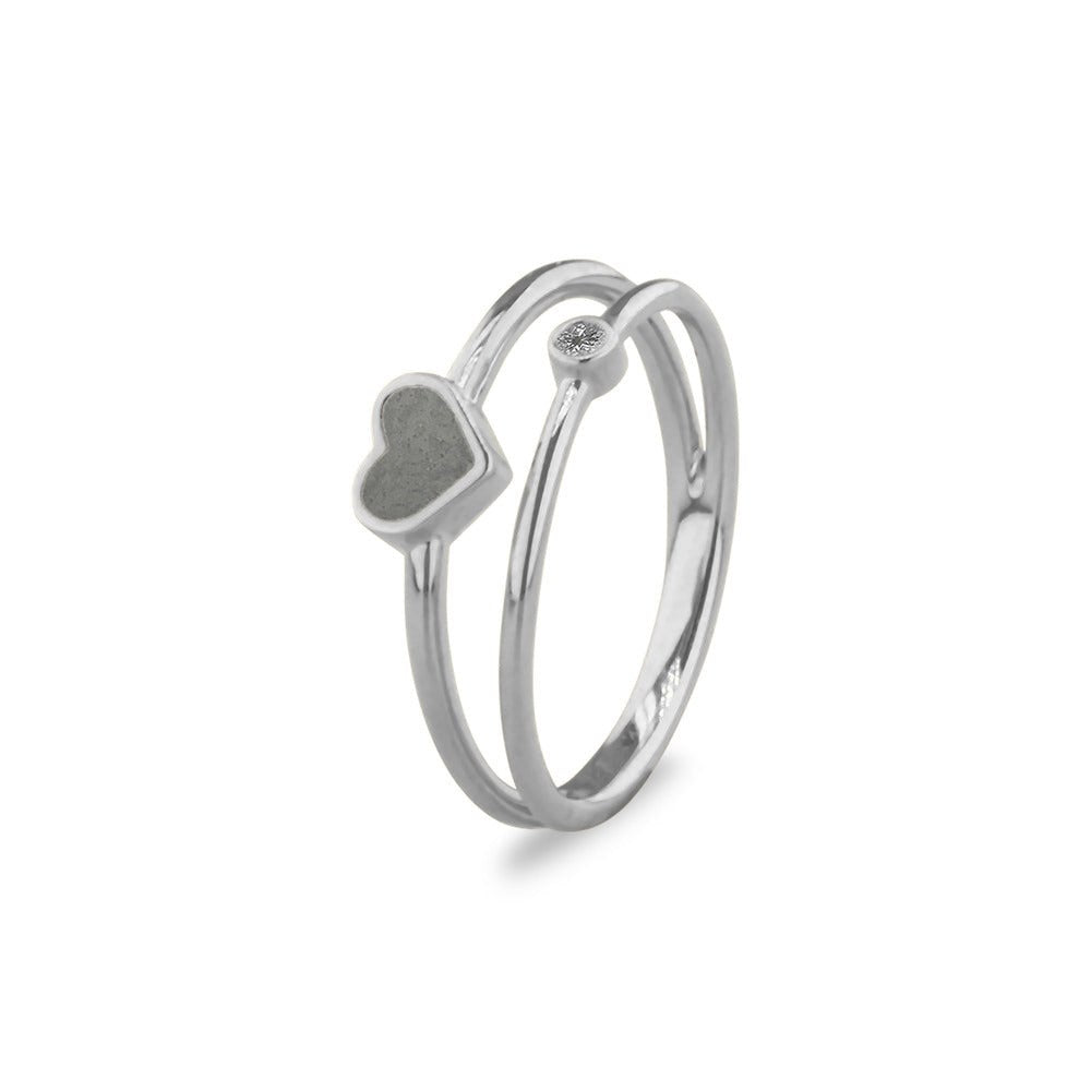 See You Dubbele hartring met as en geboortesteen in goud – RG058 – afbeelding 50