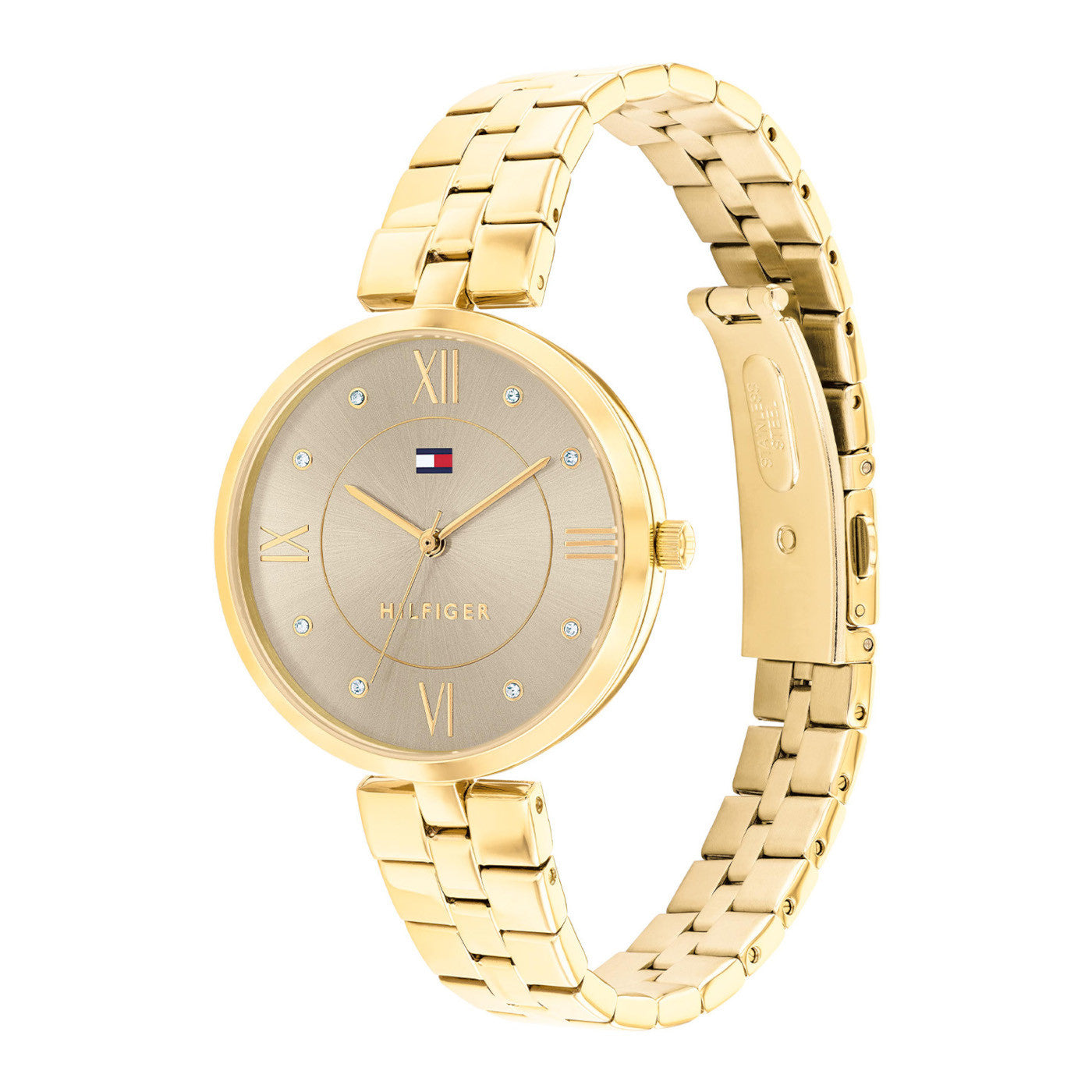 Tommy Hilfiger TH1782685 Horloge Dames Goudkleurig 34mm, exclusief en kwalitatief hoogwaardig. Ontdek nu!