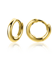 Zinzi Gold 14 karaat gouden oorringen ronde buis luxe sluiting 11 x 1,8mm ZGO302
