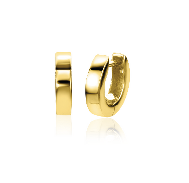 Zinzi Gold 14 karaat gouden oorringen vierkante buis luxe sluiting 10 x 2,3mm ZGO303 - PansiteNederland.nl