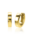 Zinzi Gold 14 karaat gouden oorringen vierkante buis luxe sluiting 10 x 2,3mm ZGO303