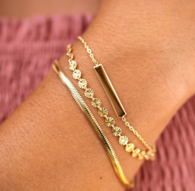 ZINZI Verguld Zilveren Armband 17-20 cm - ZIA2344G