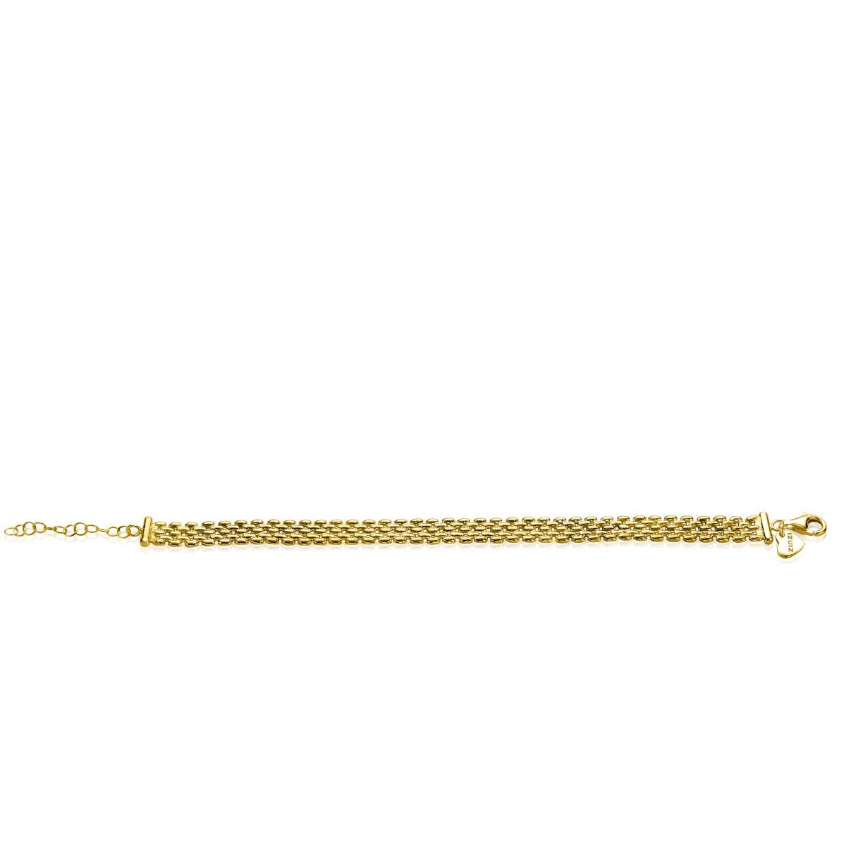Zinzi gold plated zilveren armband met 8mm brede rolex-style schakel 16,5-20cm ZIA2289G, exclusief en kwalitatief hoogwaardig. Ontdek nu!