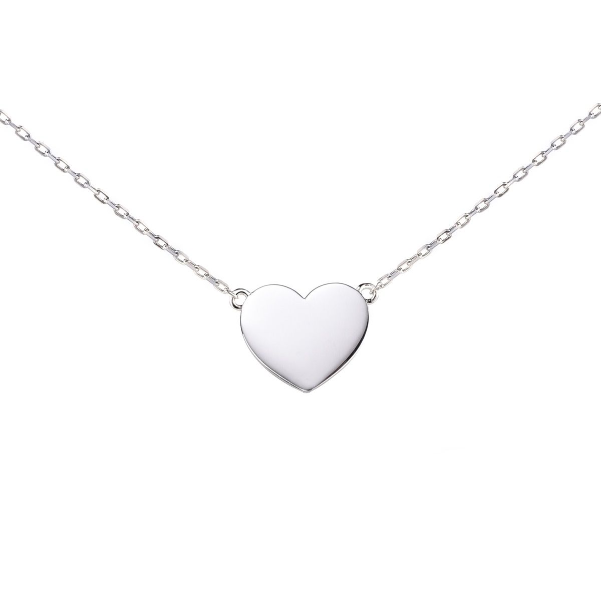 Zinzi zilveren ketting 43cm met hart plaatje 10mm om te graveren ZIC2346, exclusief en kwalitatief hoogwaardig. Ontdek nu!