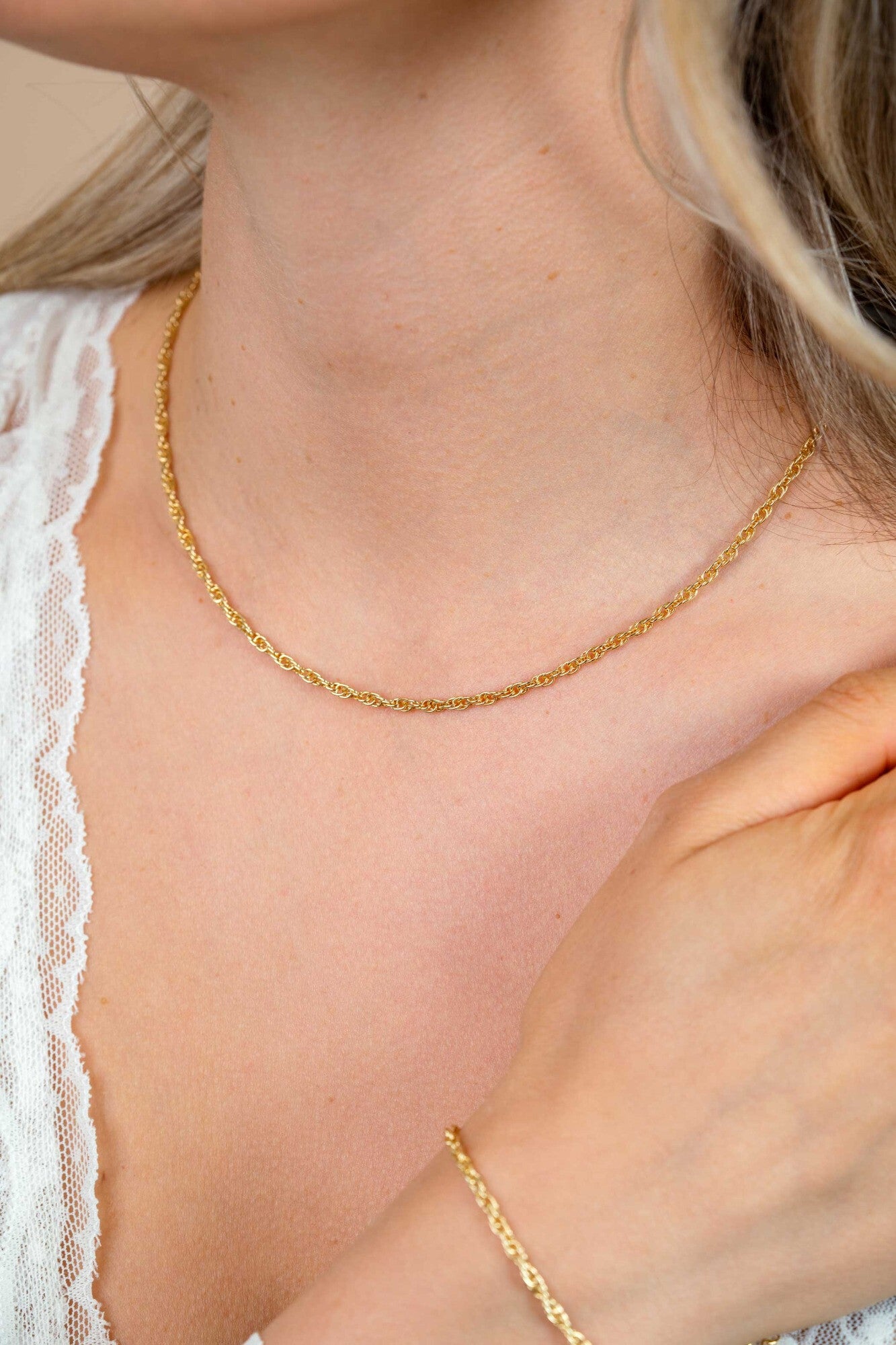 ZINZI Verguld Zilveren Ketting ZIC2844G