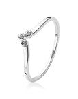 Zinzi zilveren aanschuifring glad wit V-vorm ZIR1860