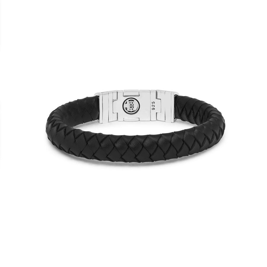 Buddha to Buddha armband Ben Customized set 008BL Zilver & Leer, exclusief en kwalitatief hoogwaardig. Ontdek nu!