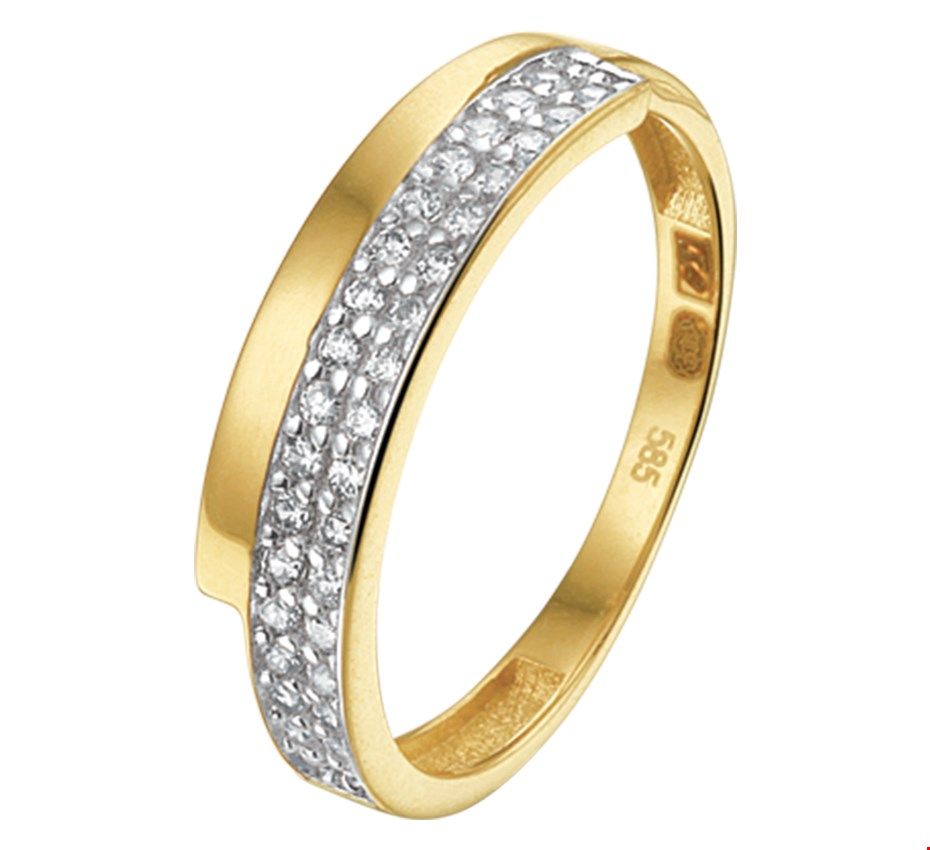 Bicolor 14K Gouden ring zirkonia - PSN4017854, exclusief en kwalitatief hoogwaardig. Ontdek nu!