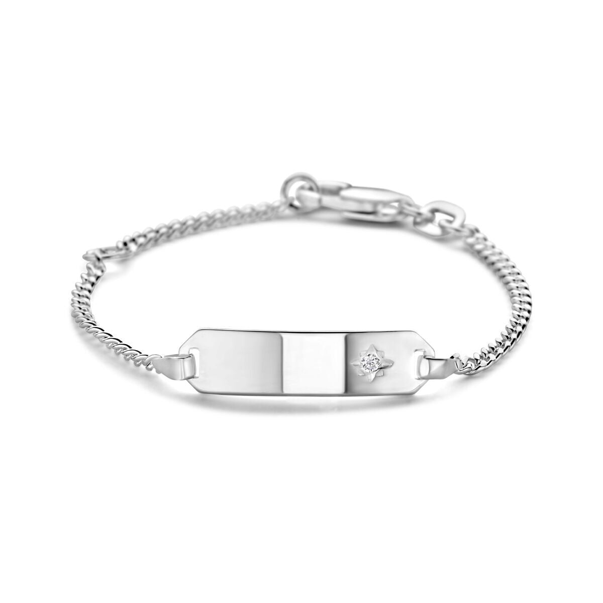 Zilveren graveerarmband zirkonia gourmet plaat 5,0 mm, exclusief en kwalitatief hoogwaardig. Ontdek nu!