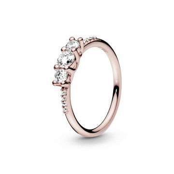 PANDORA Clear Three-Stone Ring 186242CZ