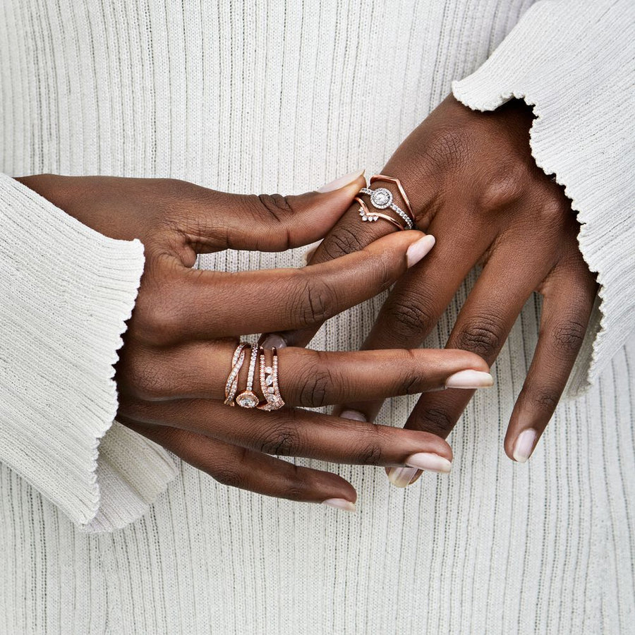 PANDORA Tiara Wishbone Ring 188282CZ