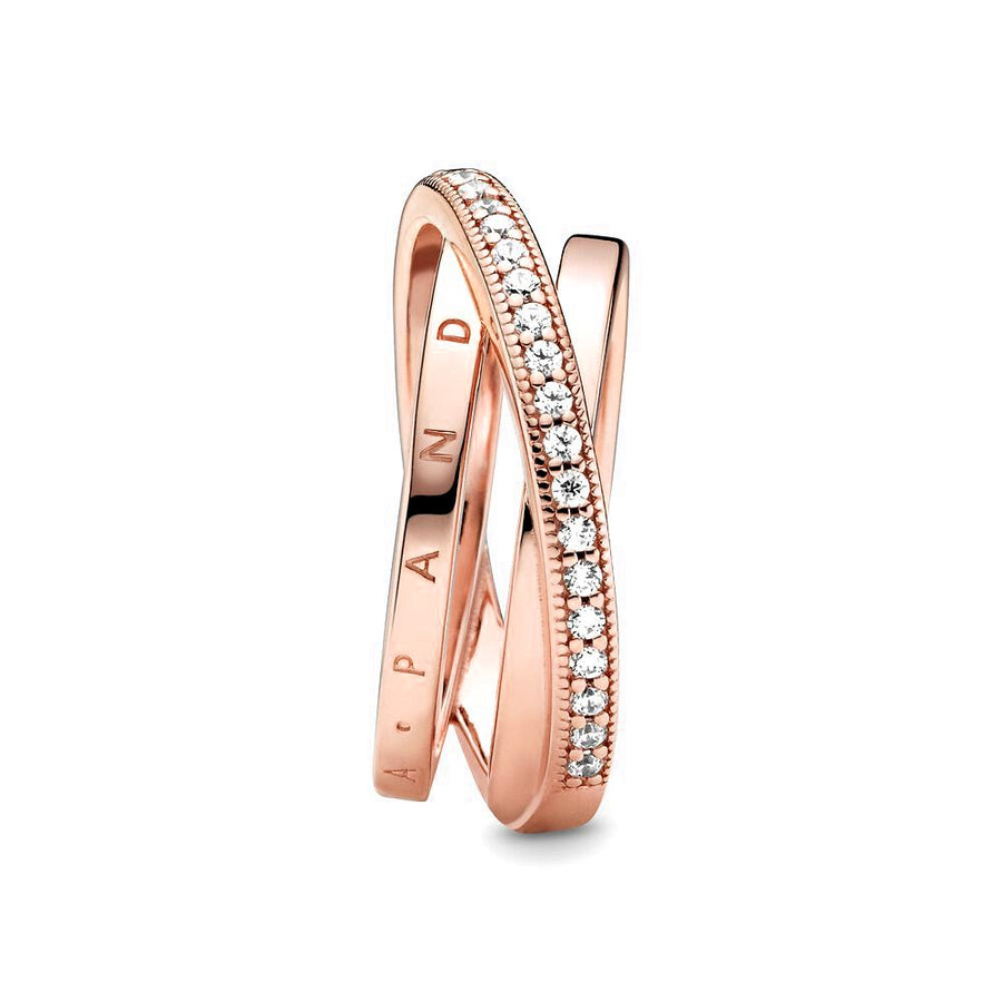PANDORA Ring Crossover Pavé Triple Band 189057C01