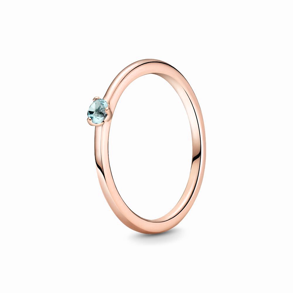 Pandora Rose ring met aqua kristal 189259C02, exclusief en kwalitatief hoogwaardig. Ontdek nu!