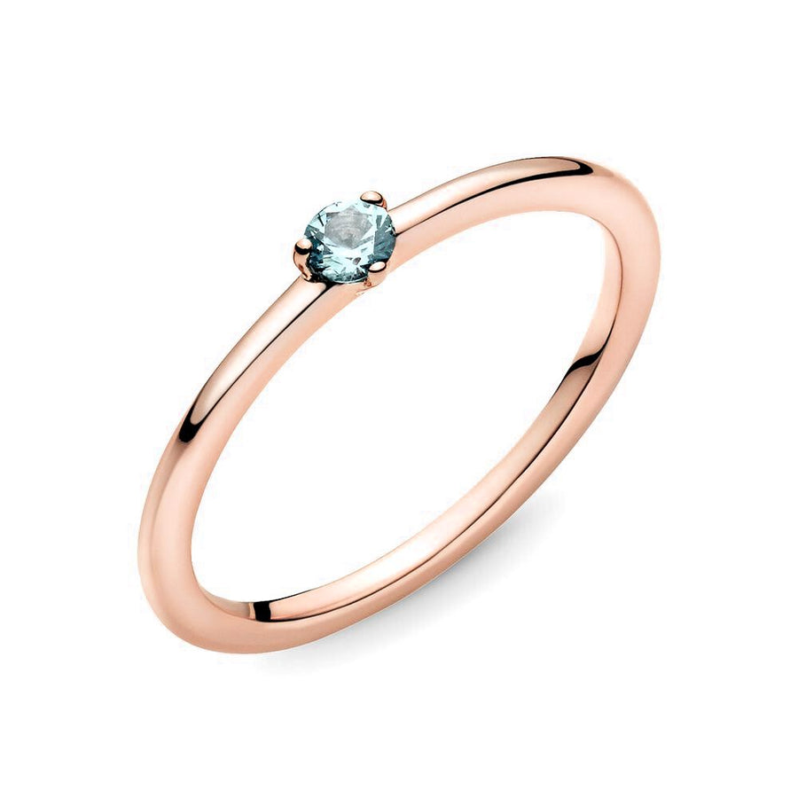 Pandora Rose ring met aqua kristal 189259C02