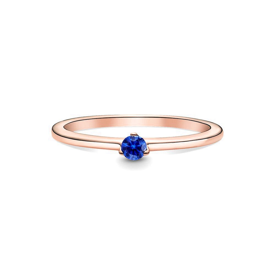 Pandora Rose ring met blauw kristal 189259C04