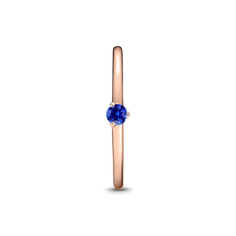 Pandora Rose ring met blauw kristal 189259C04