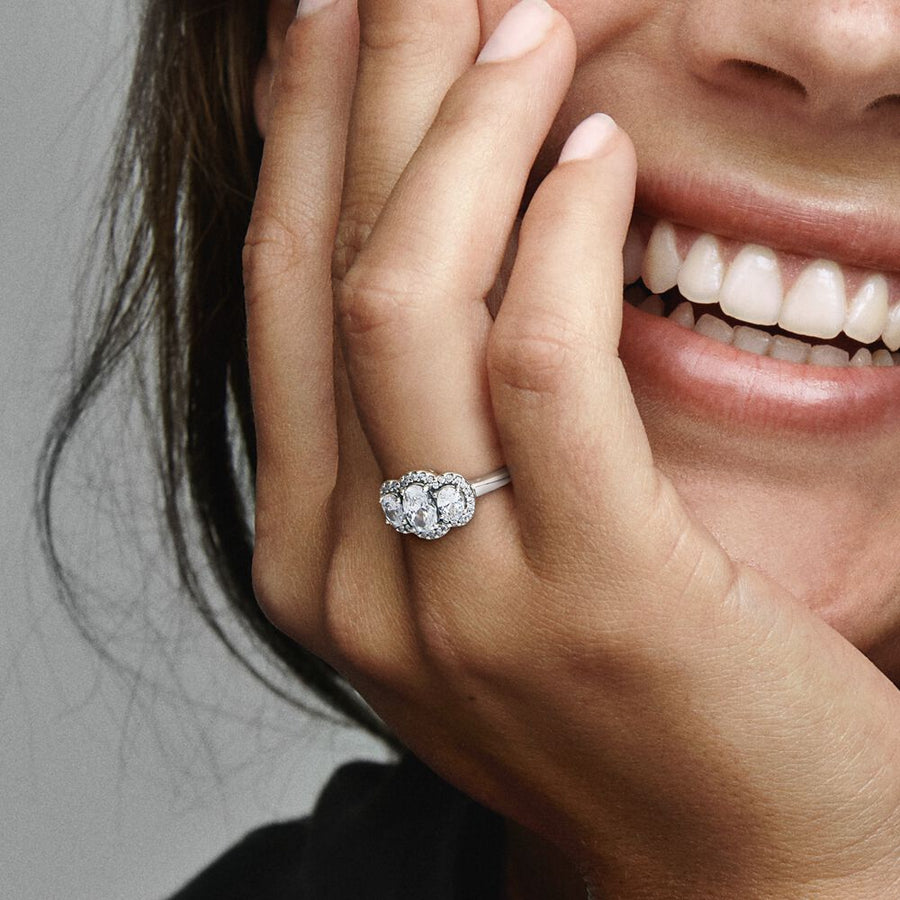 Pandora Drie Stenen Vintage Ring 190049C01