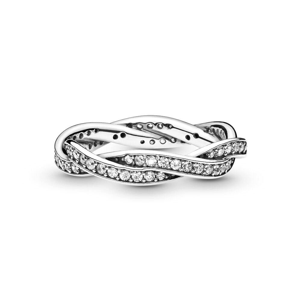 Pandora Sparkling Twisted Lines Ring 190892CZ, exclusief en kwalitatief hoogwaardig. Ontdek nu!