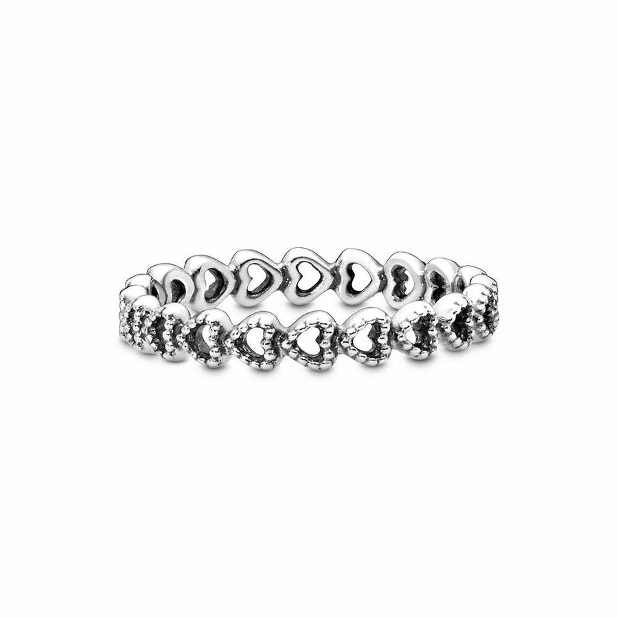Pandora band of hearts cheap ring