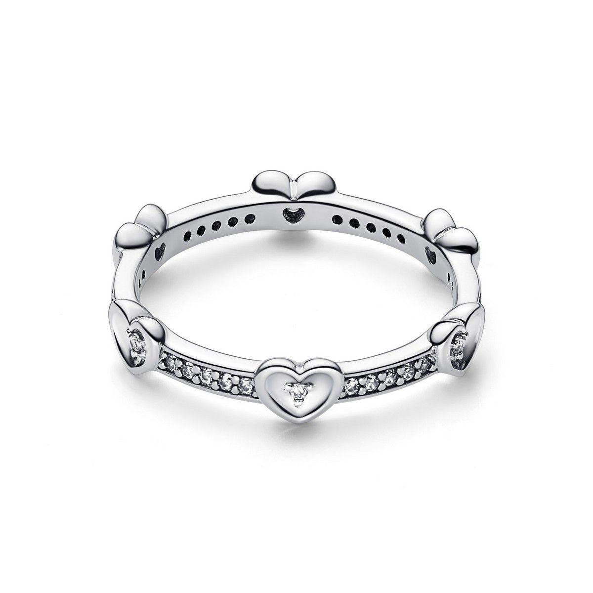 Pandora Radiant Sparkling Hearts Ring 192496C01, exclusief en kwalitatief hoogwaardig. Ontdek nu!