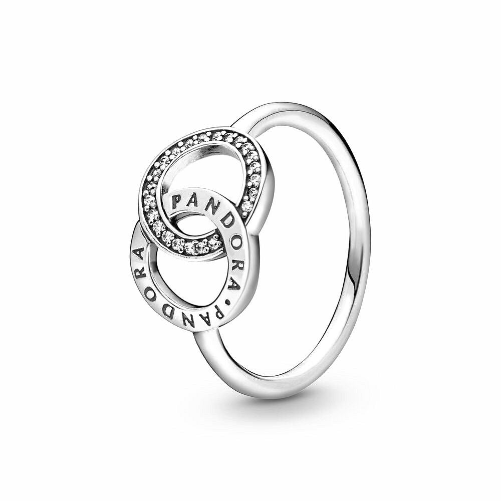 Pandora Entwined Circles Pandora Logo &amp; Sparkle Ring 196326CZ, exclusief en kwalitatief hoogwaardig. Ontdek nu!