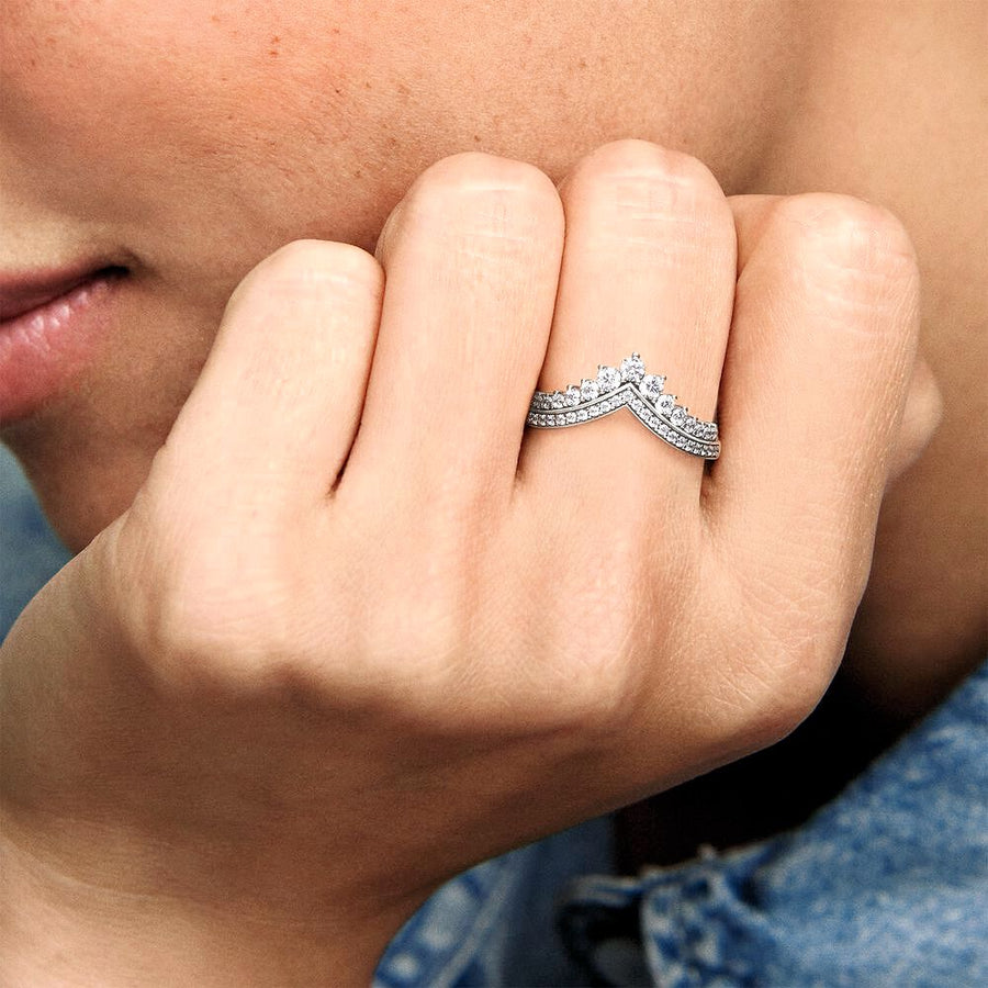 Pandora Prinses Wishbone Ring 197736CZ