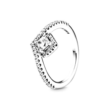 PANDORA Square Sparkle Wishbone Ring 198420C01