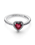Pandora Sparkling Red Elevated Heart Ring 198421C02, exclusief en kwalitatief hoogwaardig. Ontdek nu!