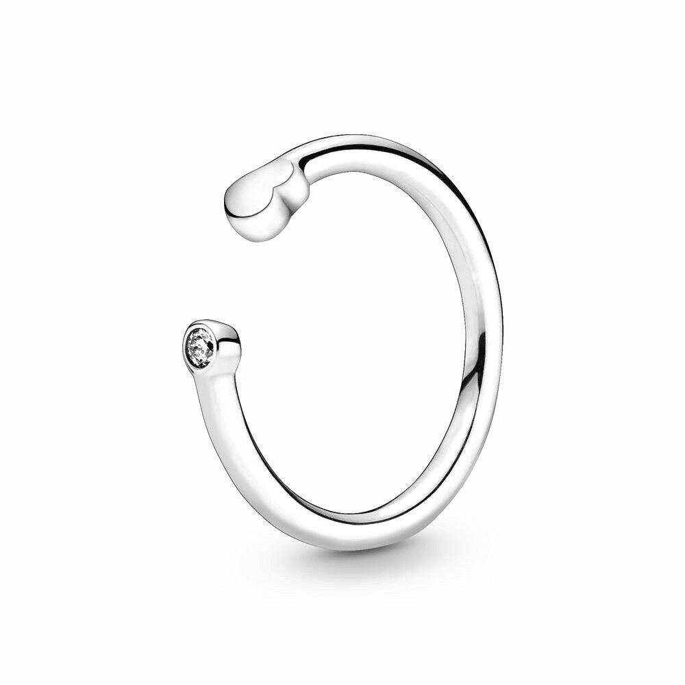 Pandora Polished Heart Open Ring 198559C01, exclusief en kwalitatief hoogwaardig. Ontdek nu!