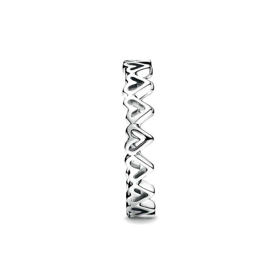 PANDORA Vrije Hand Harten Ring 198696C00