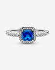 Pandora Blue Square Sparkle Halo Ring 198863C02, exclusief en kwalitatief hoogwaardig. Ontdek nu!