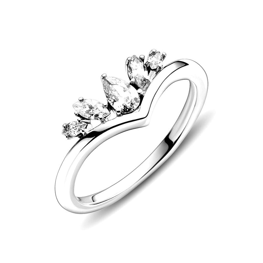 Pandora Glinsterende Peer & Marquise Wishbone-ring 199109C01