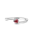 Pandora Heart sterling zilveren ring met rode zirkonia 199267C01