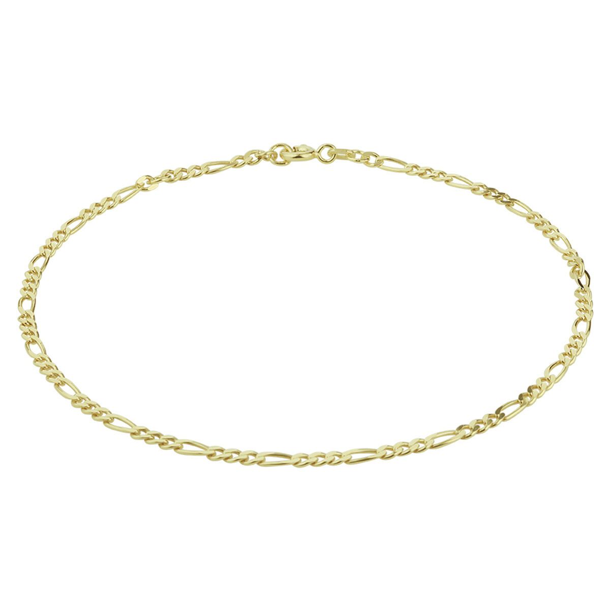 Zilveren verguld enkelbandje figaro 2,7 mm 24 - 26 cm 2100879, exclusief en kwalitatief hoogwaardig. Ontdek nu!