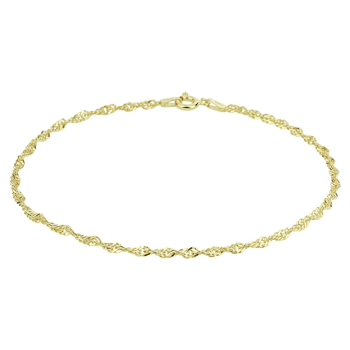 Zilver, Verguld enkelbandje singapore 2,25 mm 24 cm 3 micron 2103127, exclusief en kwalitatief hoogwaardig. Ontdek nu!