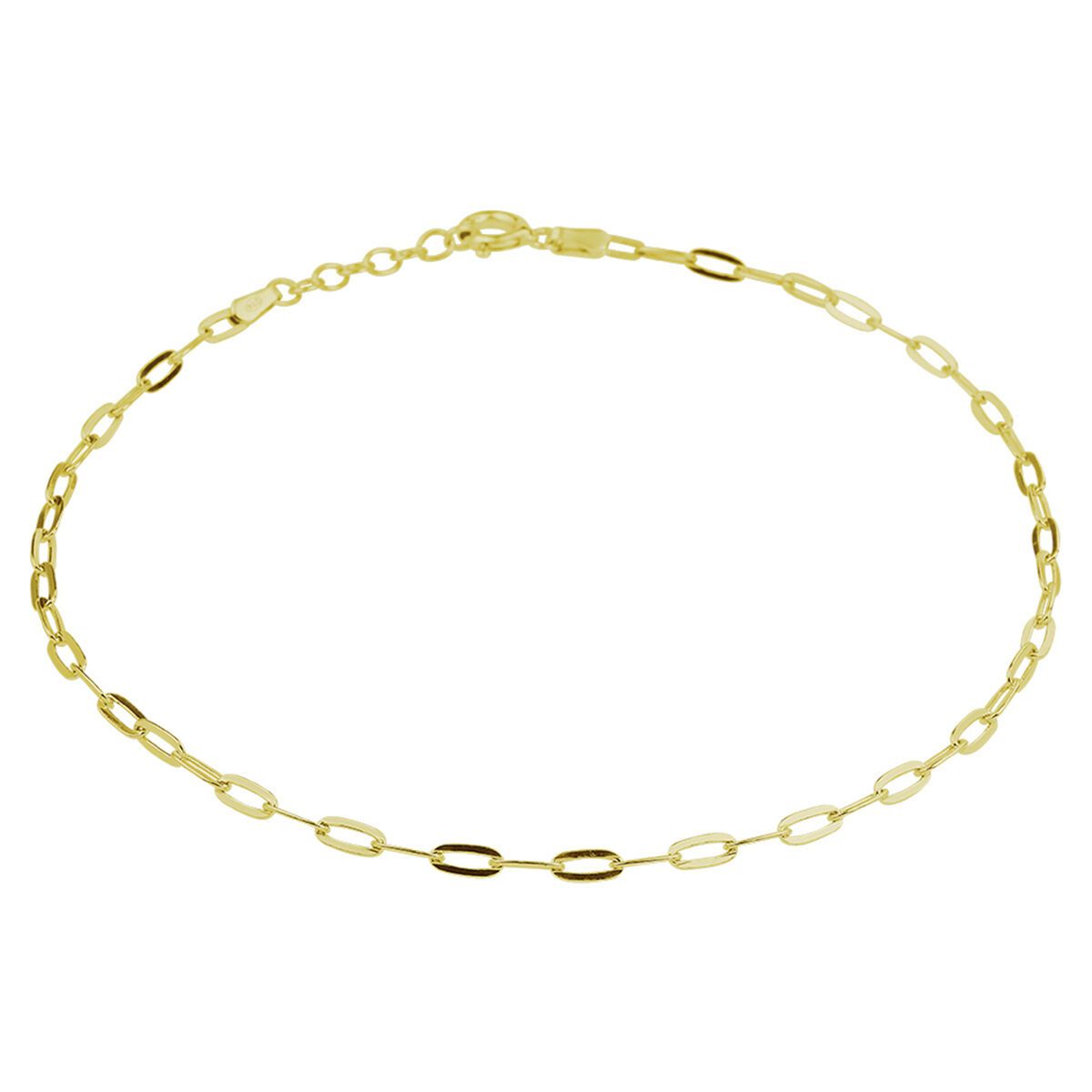 Zilver, Verguld enkelbandje anker 2,4 mm 24 + 2 cm 3 micron 2103164, exclusief en kwalitatief hoogwaardig. Ontdek nu!