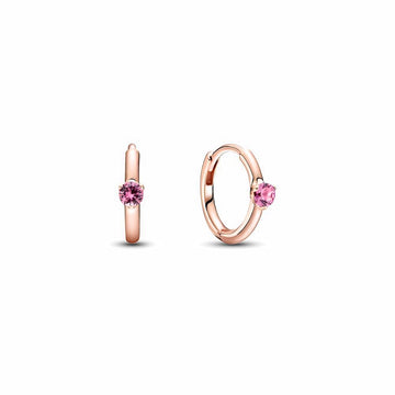 Pandora Pink Solitaire Huggie oorringen 289304C03