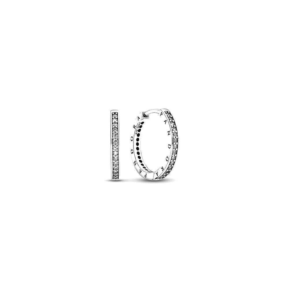 Pandora Sparkle &amp; Pandora Logo Oorringen 290558CZ, exclusief en kwalitatief hoogwaardig. Ontdek nu!