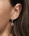 Pandora Red Round Sparkling Hoop Earrings 292379C01, exclusief en kwalitatief hoogwaardig. Ontdek nu!
