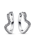 Pandora Sparkling Wave Hoop Earrings 292545C01, exclusief en kwalitatief hoogwaardig. Ontdek nu!