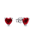 Pandora Red Heart Stud Earrings 292549C01, exclusief en kwalitatief hoogwaardig. Ontdek nu!