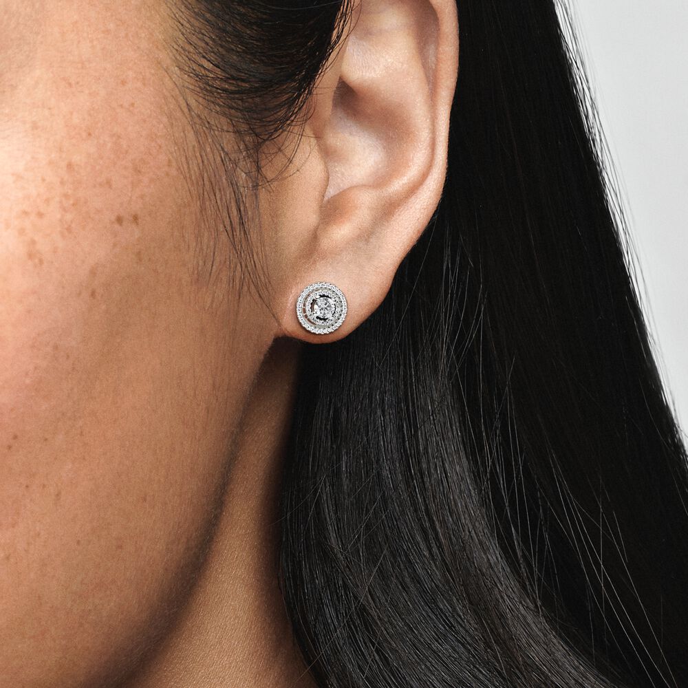 Pandora Sparkling Double Halo Stud Earrings 299411C01, exclusief en kwalitatief hoogwaardig. Ontdek nu!