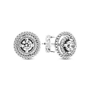 PANDORA Sparkling Double Halo Stud Earrings 299411C01