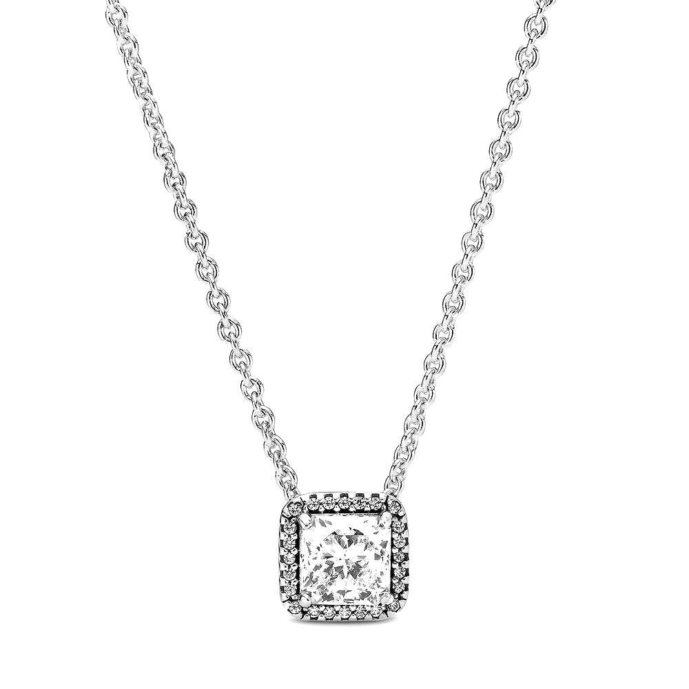 Pandora Square Sparkle Halo Ketting 396241CZ, exclusief en kwalitatief hoogwaardig. Ontdek nu!