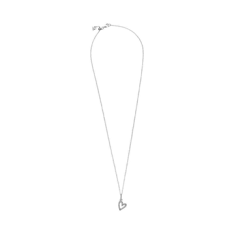 PANDORA Sprankelend Vrije Hand Hart Ketting met Hanger 398688C01