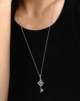 Pandora Two-tone Key & Flower ketting 399339C01, exclusief en kwalitatief hoogwaardig. Ontdek nu!