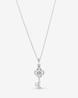 Pandora Two-tone Key & Flower ketting 399339C01, exclusief en kwalitatief hoogwaardig. Ontdek nu!
