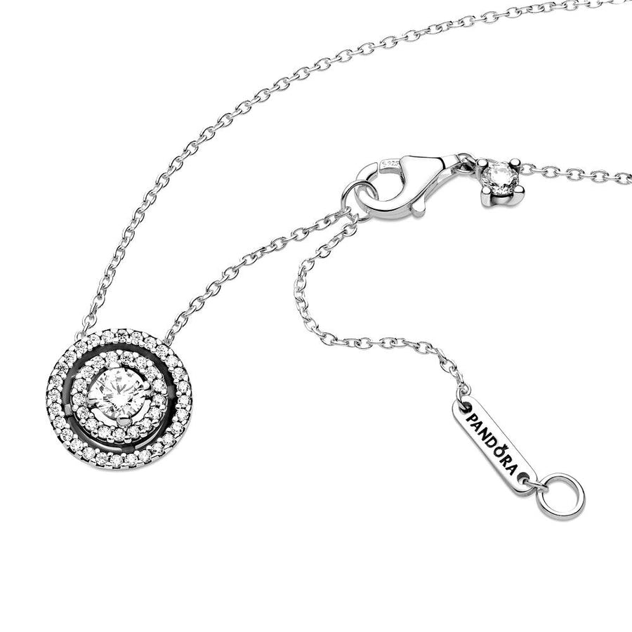 PANDORA Sparkling Double Halo Collier 399414C01